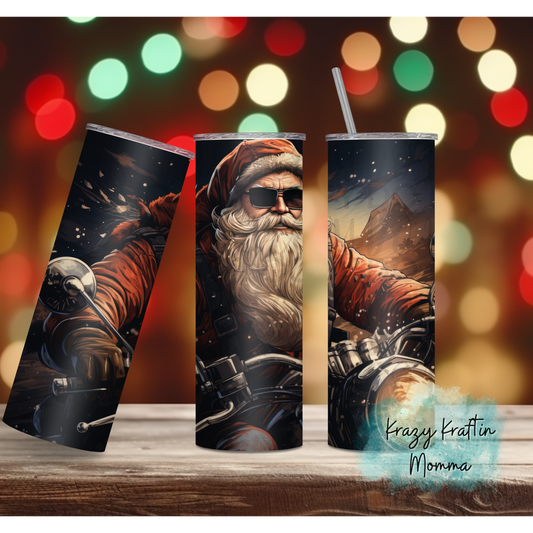 Biker Santa Tumbler