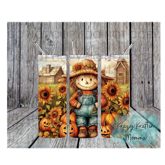 Fall Scarecrow Tumbler