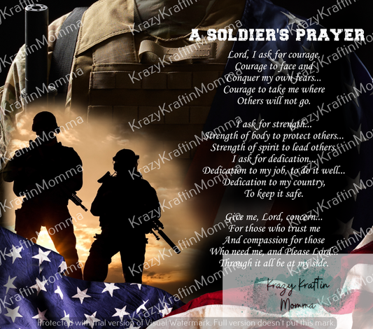 Soldiers Prayer Tumbler