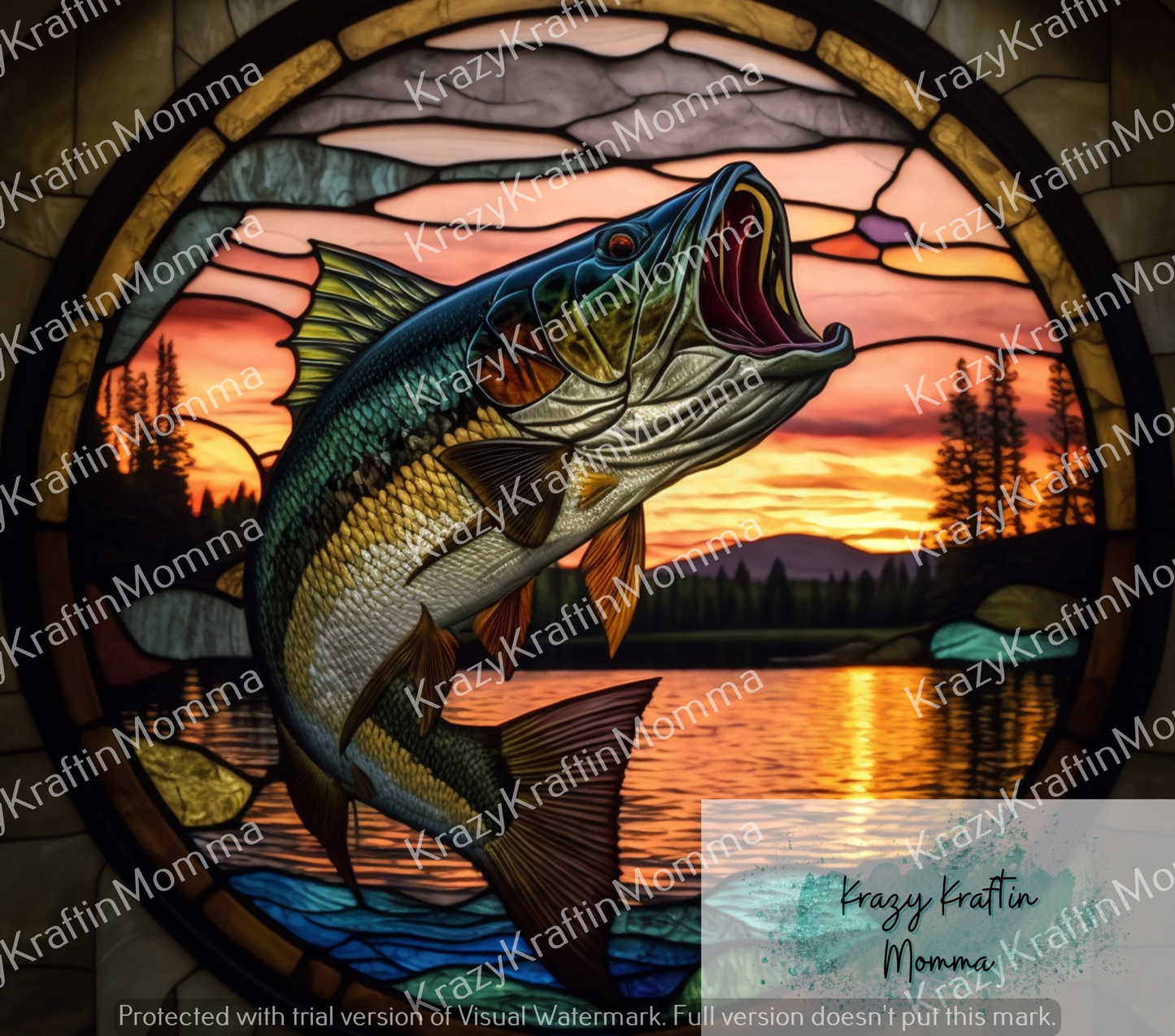 Stained Glass Fishing Tumbler