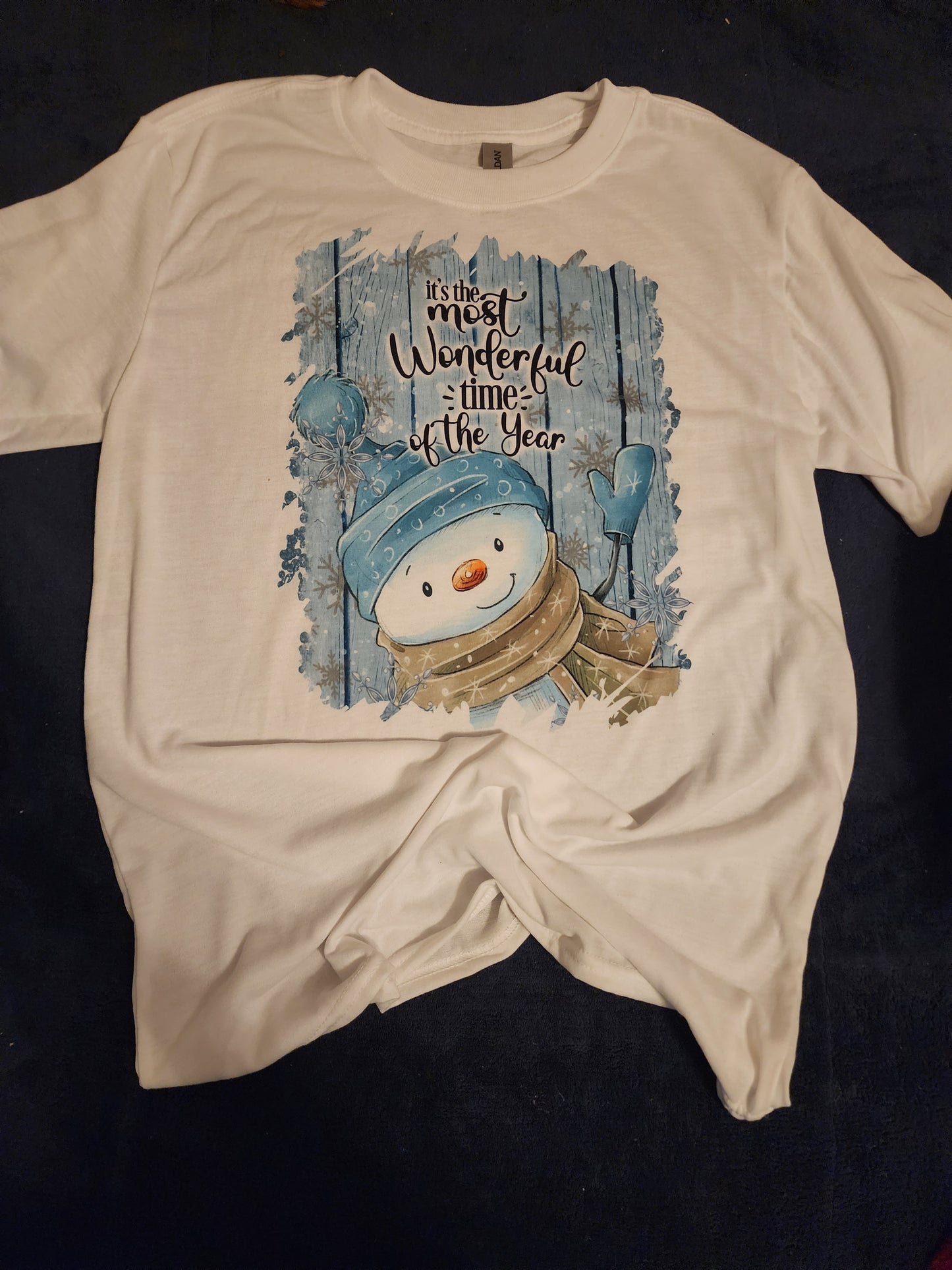 Snowman Tee most wonderful time of year