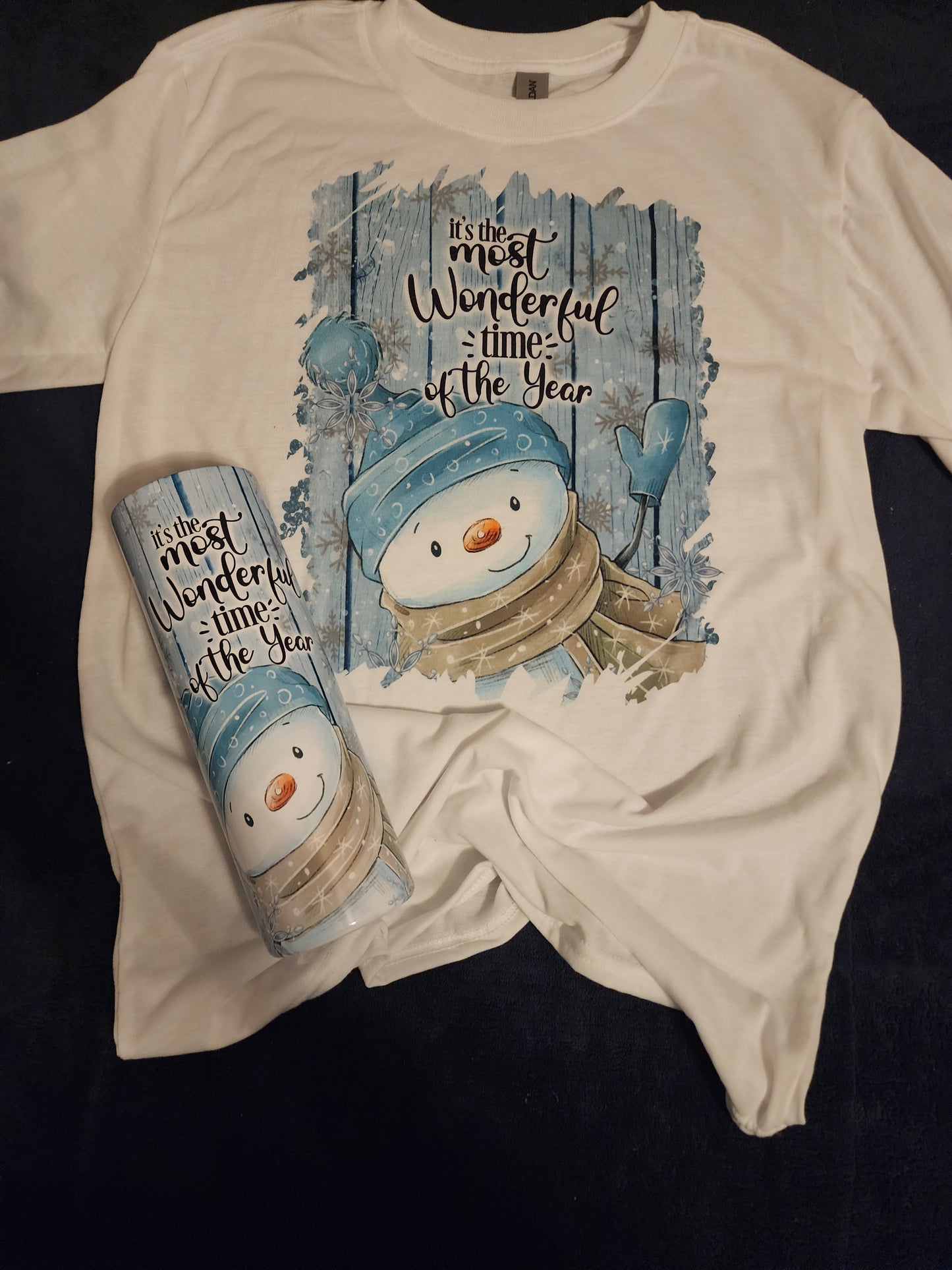 Snowman Tee most wonderful time of year