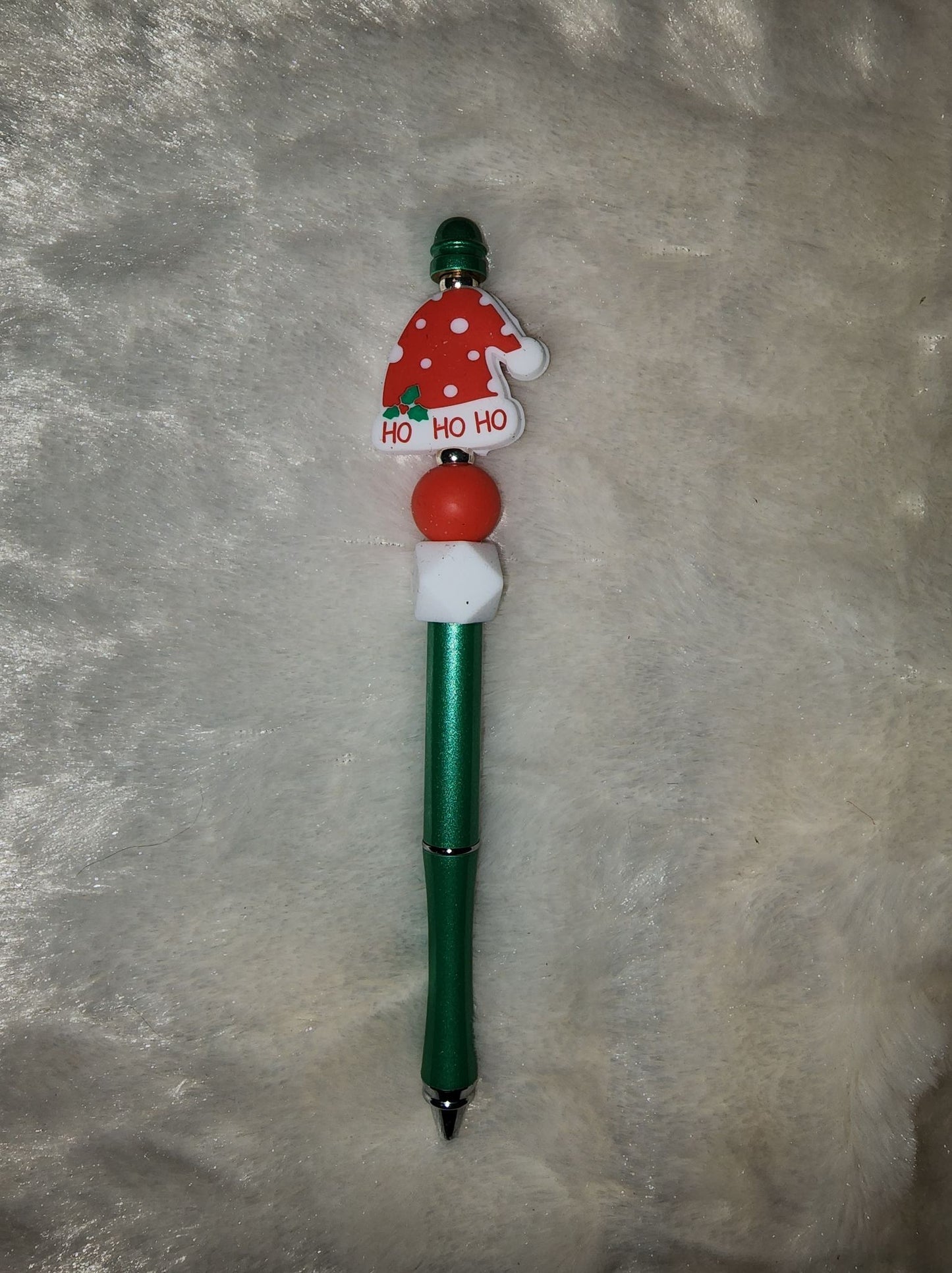 Santa Hat Character Bead Pen