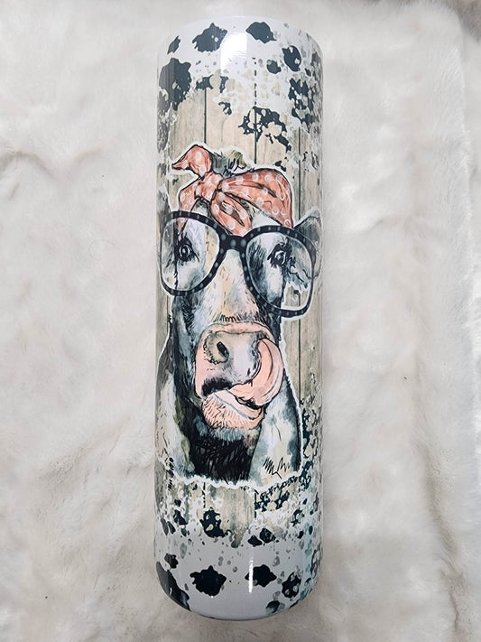 Cow with Glasses & Cow Print Tumbler