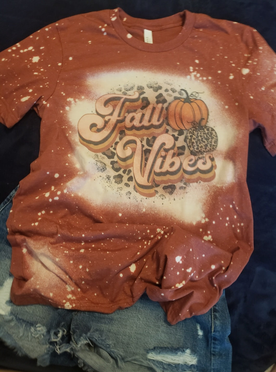 Fall Vibes Distressed Tee