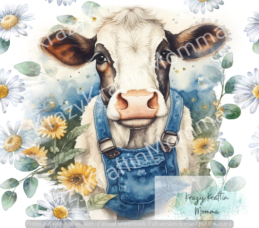 Cow with Overalls Tumbler