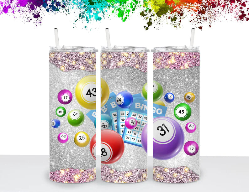 Tumbler Topper Bingo Balls for 20 oz Tumblers – Custom Crafts by BB