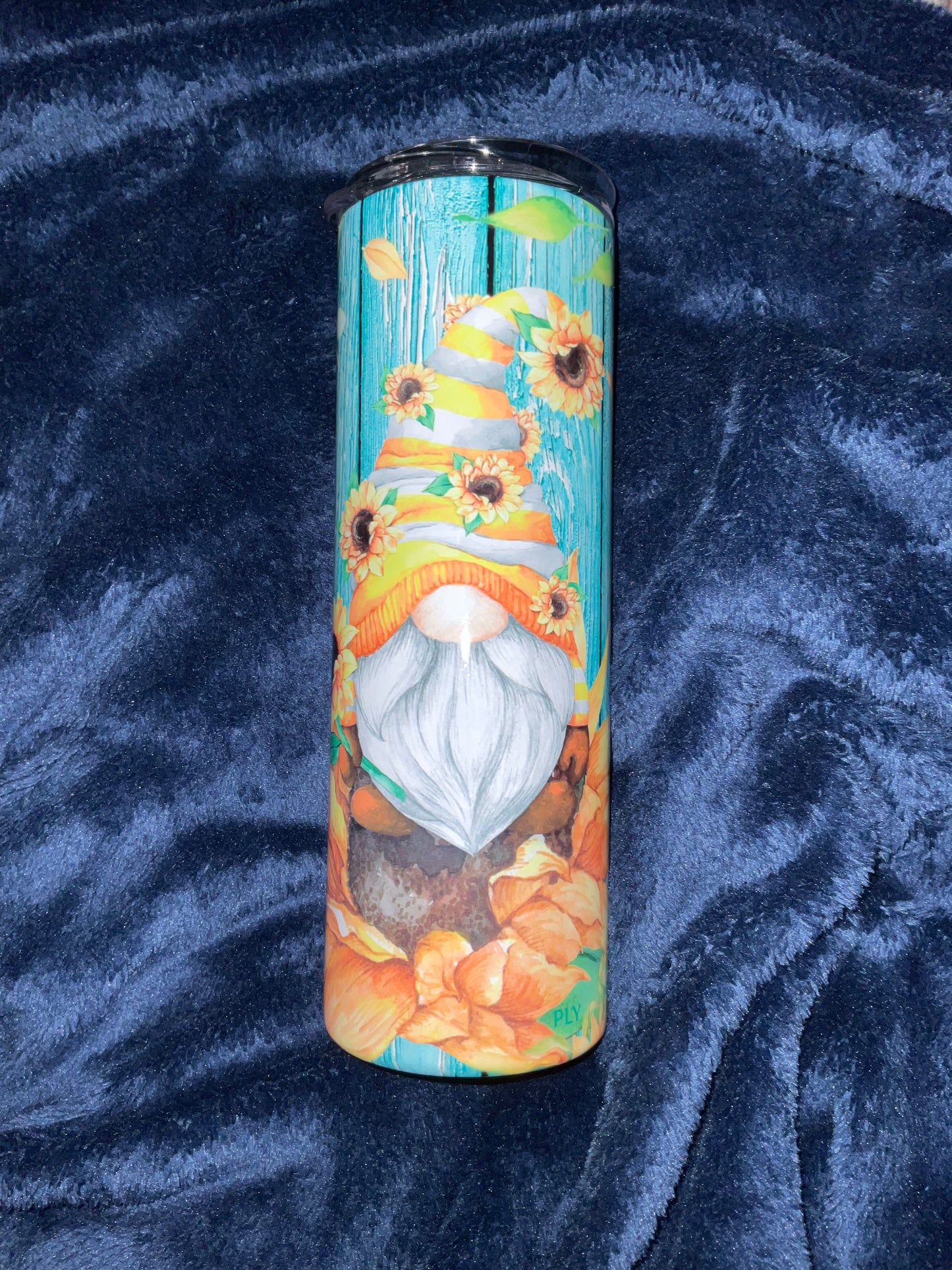 Sunflower Gnome Tumbler