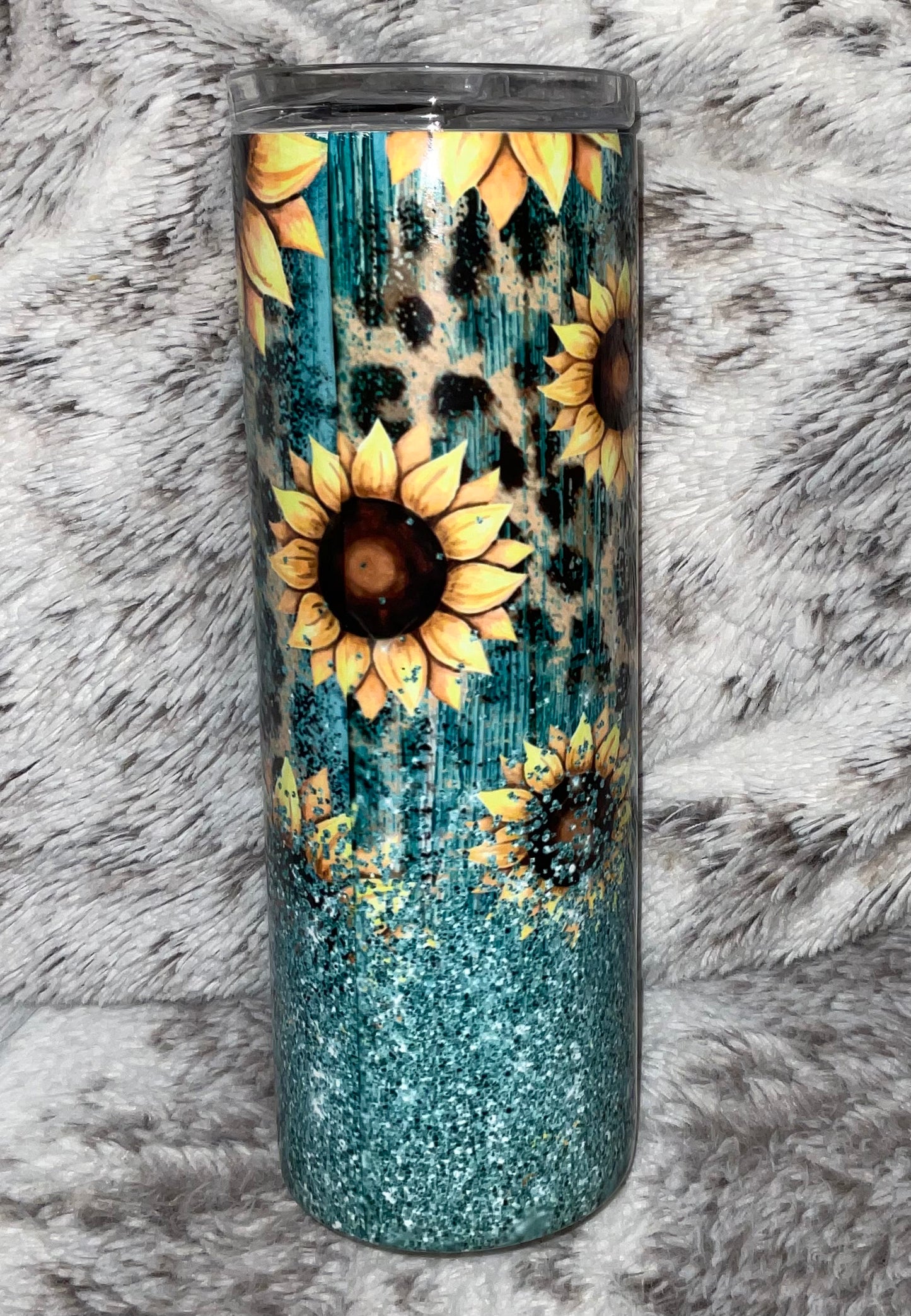 Teal Distressed Tumbler