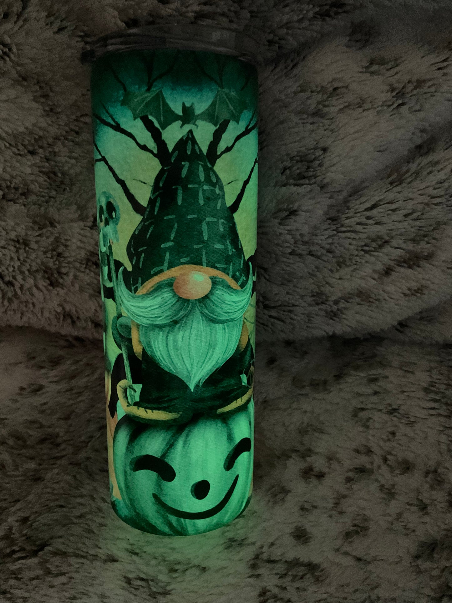 Halloween Gnome Glow in the dark Tumbler