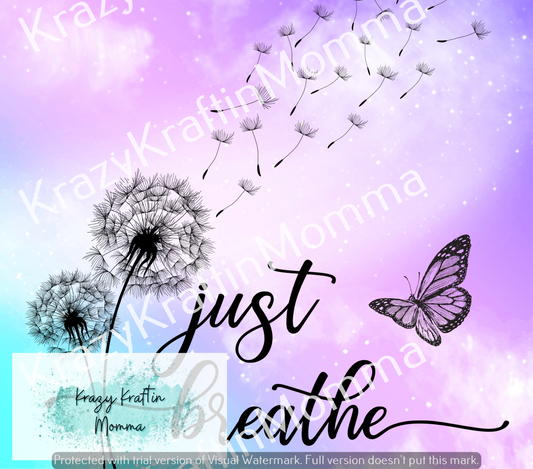 Just Breathe Butterfly Tumbler