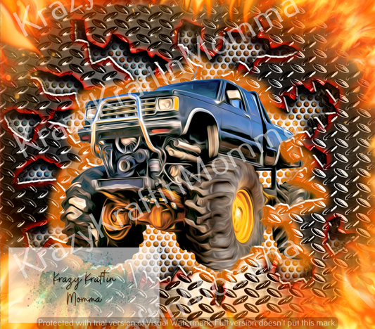 Monster Truck Tumbler