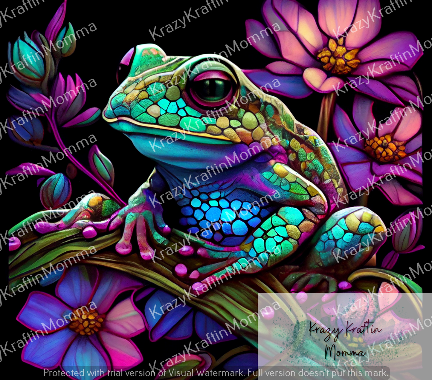 Stained Glass Frog