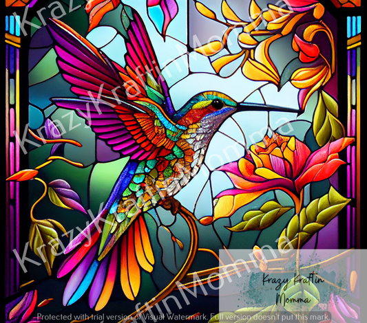 Stained Glass Hummingbird